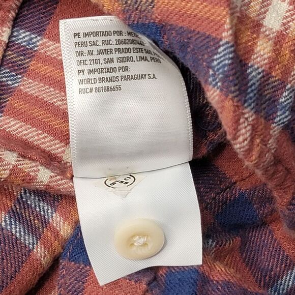 American Eagle Mens Shirt Flannel Button Up Chest Pockets Long Sleeve Medium Nwt - Picture 2 of 6